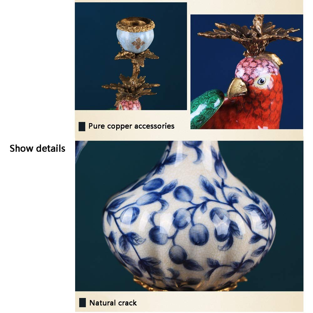 Amazon｜mfw@wewe ヨーロッパの創造的なオウムの燭台の陶芸家の