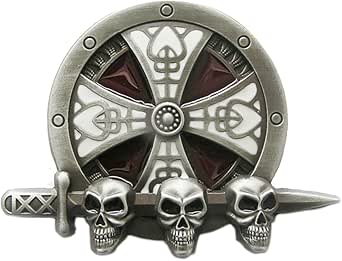 Gürtelschnalle Buckle Mexican Sugar Skull Totenkopf Wechselschnalle silber 4cm e