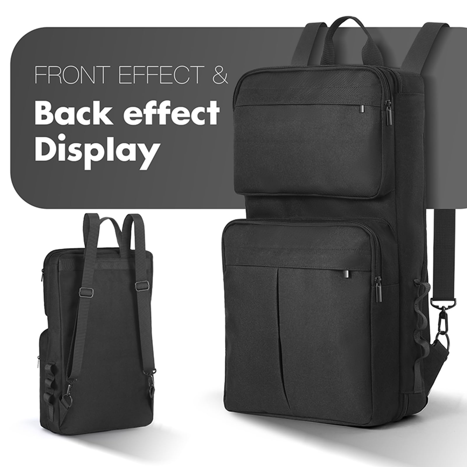 Sac de rangement pour manette DJ compatible avec Pioneer DDJ-200/DDJ-FLX4/DDJ-400/DDJ-SB3/Roland DJ-202, sac à dos de voyage avec plusieurs poches pour contrôleur DJ et accessoires