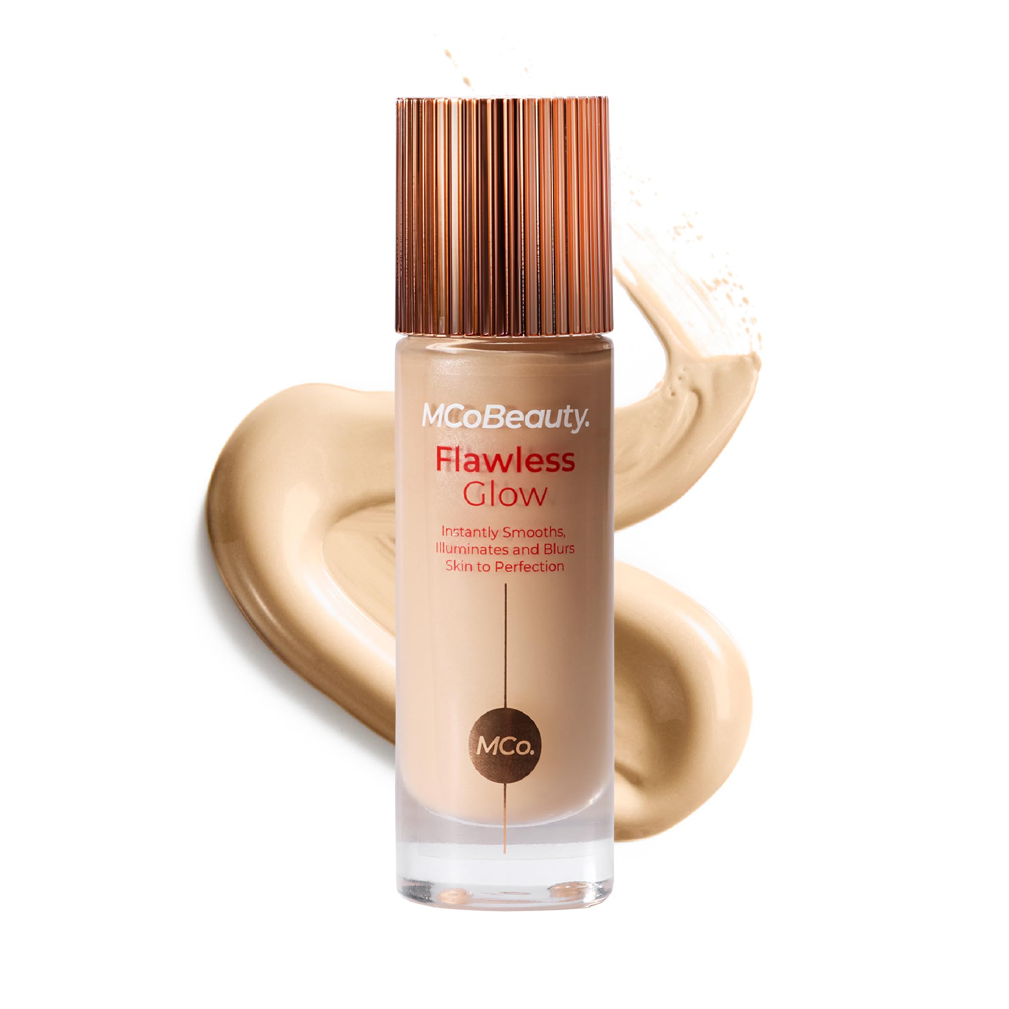 MCoBeauty - Flawless Glow Luminous Skin Filter - 2 Fair Shade - 4-in-1 Multi-Use Formula that Contains Squalane - Includes Doe Foot Applicator - Liquid Illuminator