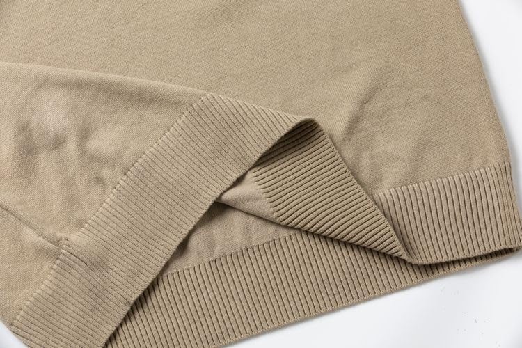 Winter Striped Sweaters Men's Half Zipper Stand Collar Pullover Knitted Sweater