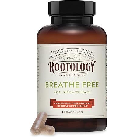 Amazoncom Rootology Breathe Free - Natural Nasal Sinus Relief - Fast-acting Non-drowsy - 40 Capsules Health Household