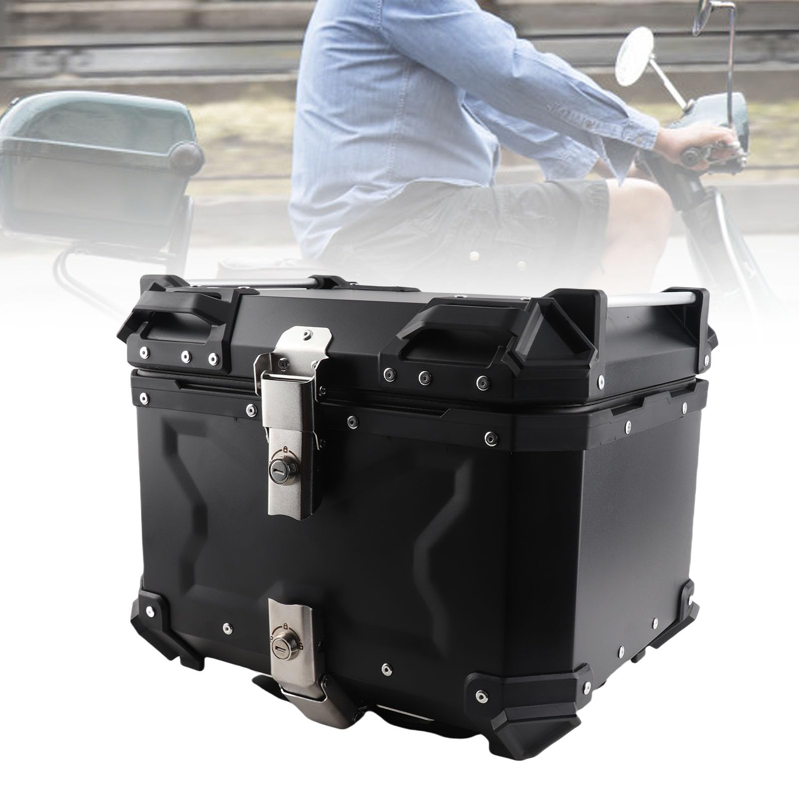 Zddy Otorcycle Tail Box Universal Otorbike Top Case Oped Tail - View #4