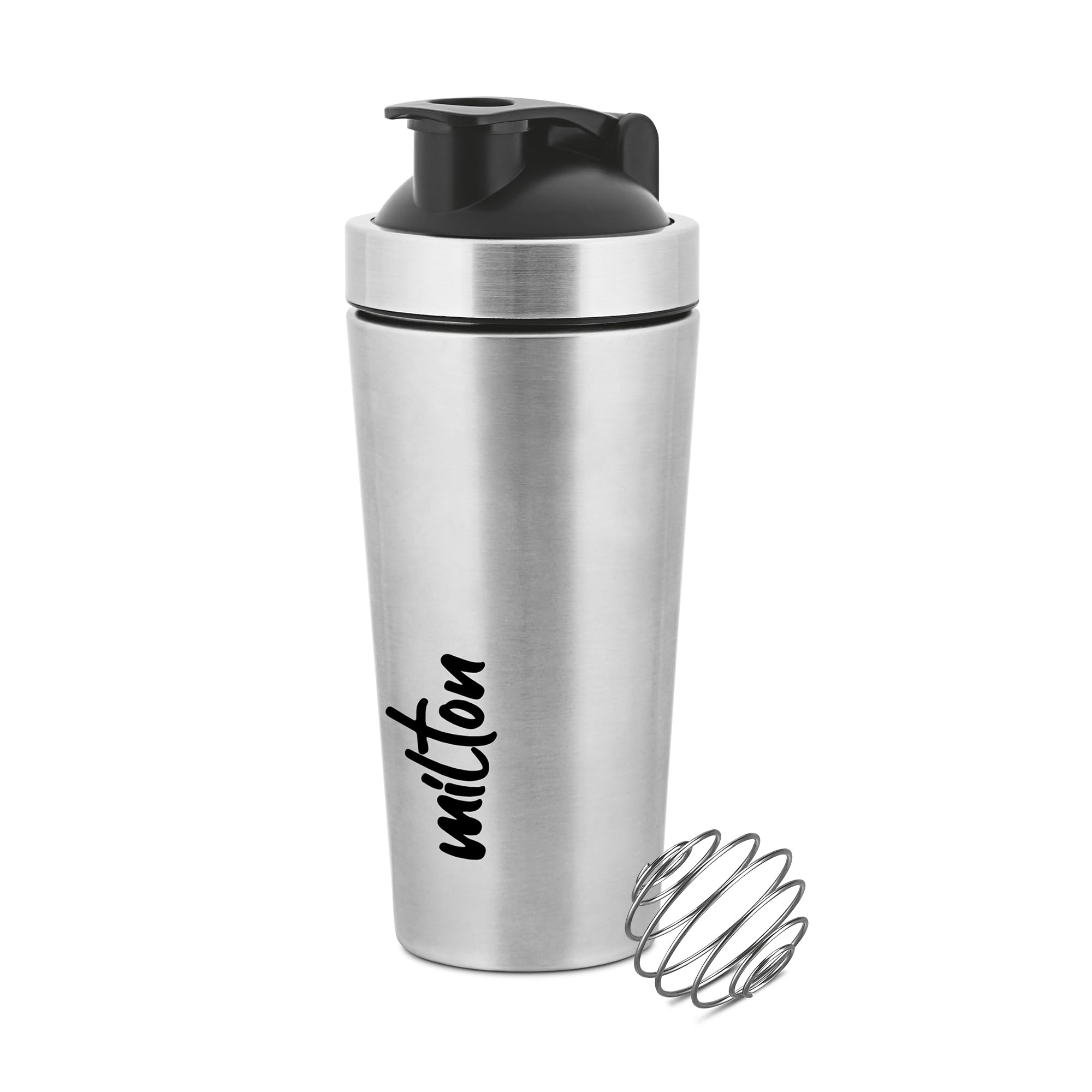 MILTON Pro Mix Shaker with Blending Ball, Silver, Pack of 1 Max Steel Shaker, Shakers for Protein Shake, Leakproof, Fitness Freak, Gym Bottle for Men and Women BPA-Free (739 ml) (B0D4QYQT8F) Amazon Price History, Amazon Price Tracker
