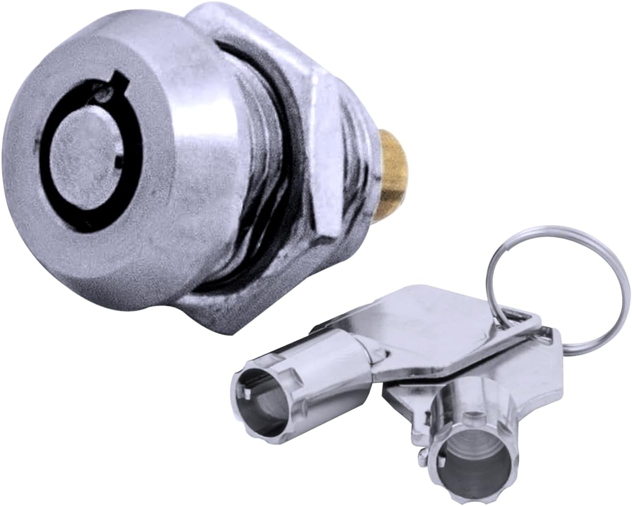 FJM Security 2615B-KD Miniature Tubular Push Locks, Cabinet Locks, BAB Proofing Solution, Door Lock and Drawer Lock for Home Improvement, Keyed Different, Chrome Finish