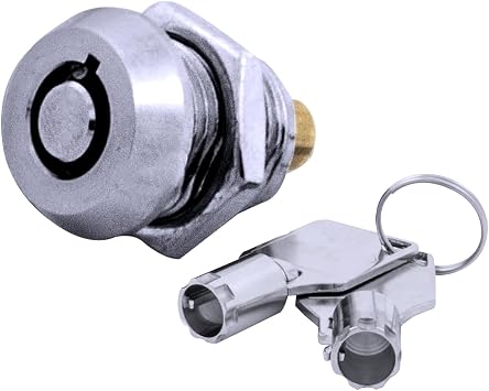 FJM Security 2615B-KD Miniature Tubular Push Locks, Cabinet Locks, BAB Proofing Solution, Door Lock and Drawer Lock for Home Improvement, Keyed Different, Chrome Finish