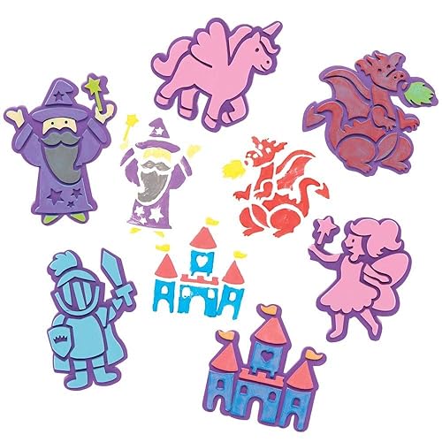 Baker Ross FE537 Fairy Tale Craft - Paquete de 10 sellos para manualidades, juegos de sellos para niños, ideales para proyectos de arte y