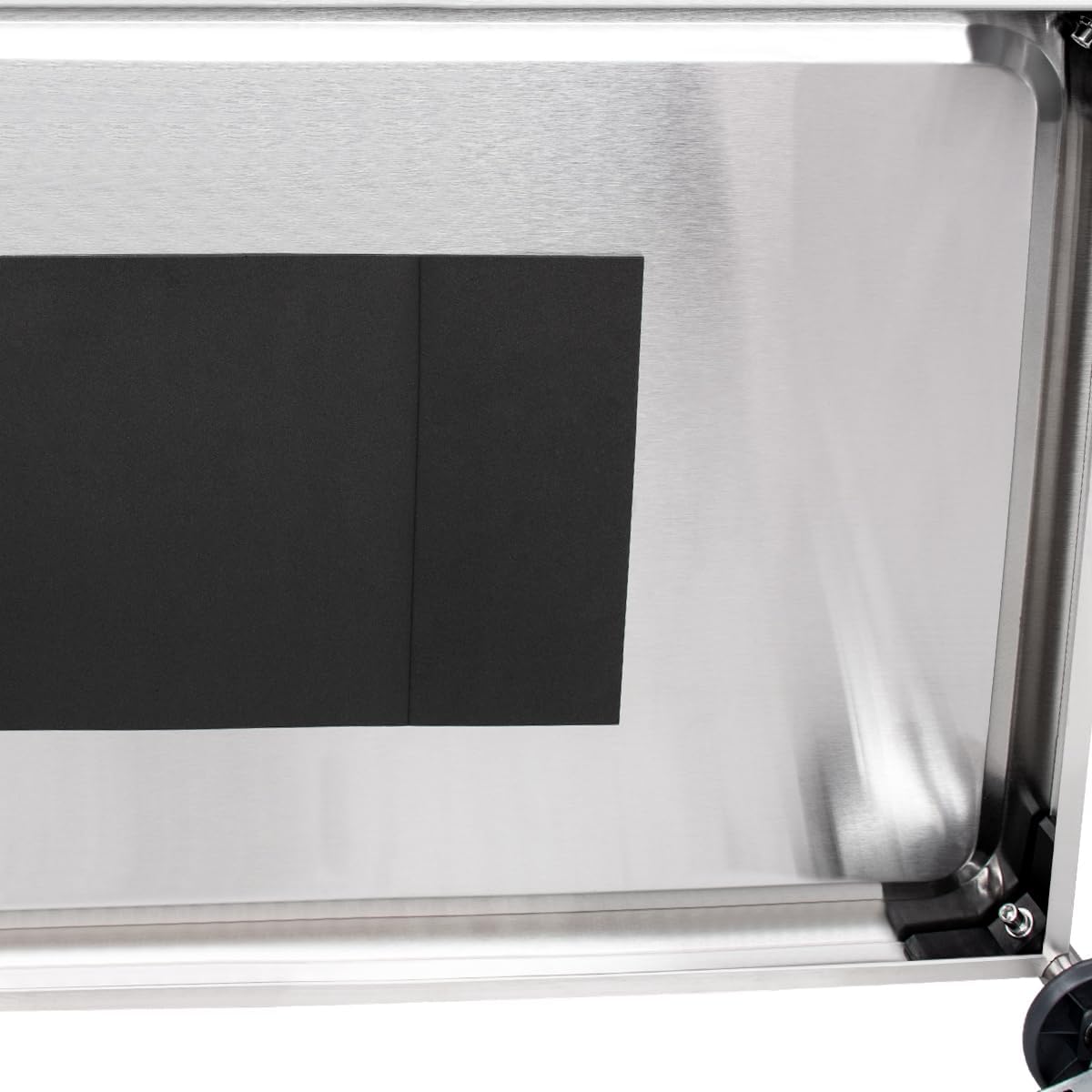 Beeketal BSW-2 Edelstahl Servierwagen, 2 Borde, Rundrohrrahmen