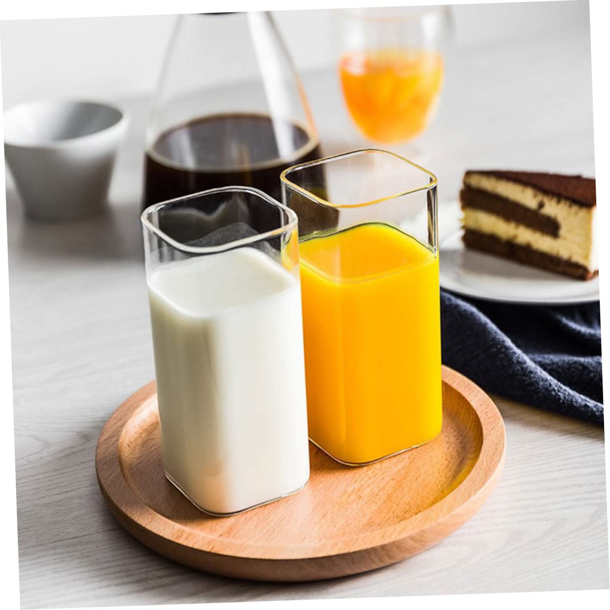 Alipis 6 pezzi Bicchieri Colazione Vetro Borosilicato Tazze Trasparenti Creative per Bevande Calde e Fredde Adatte Cocktail
