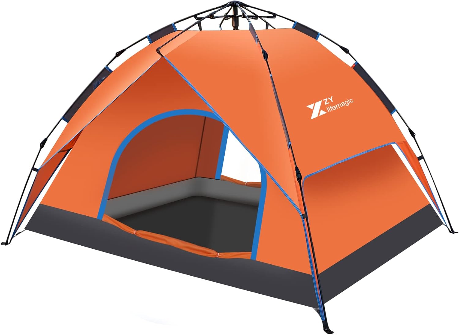 ZYLifemagic Pop Up Camping Tent Lovers Family Double Layer