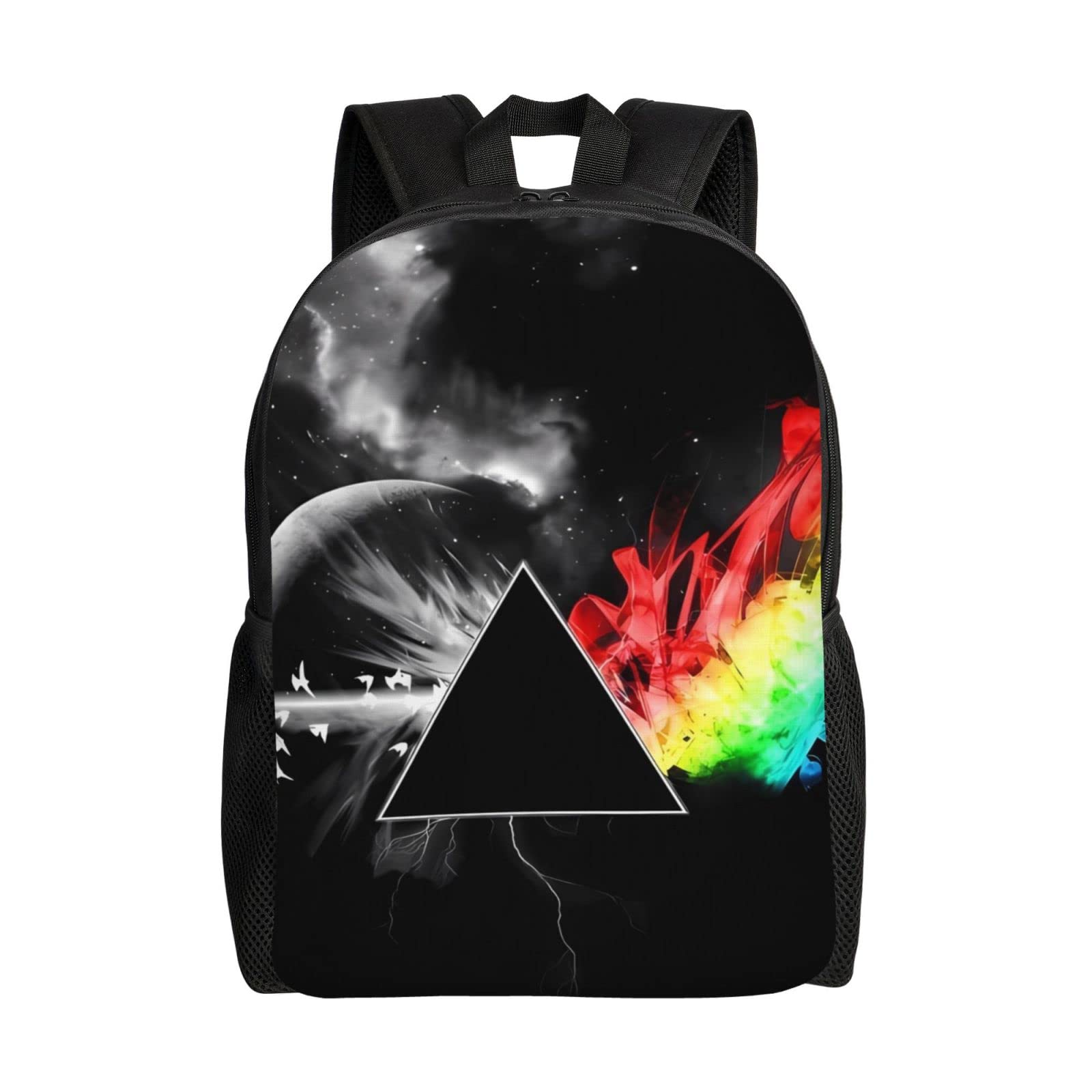 EZKYZTLW Pink Rainbow Floyd Unisex Classic Backpack Hiking Bag Durable Travel Daypack Bookbag Suitable For Boys And Girls