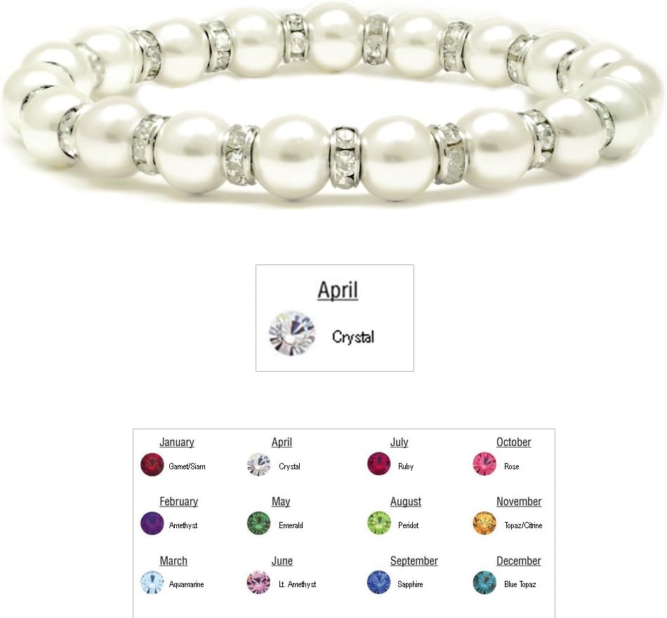 Accents Kingdom Women's Magnetic Bracelet White Tuchi Simulated Pearl Bracelet, 7.5"