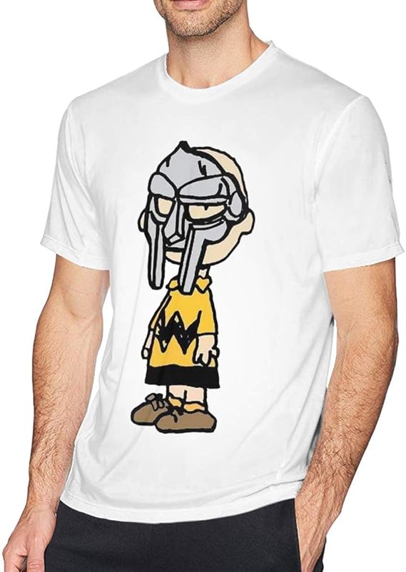 Amazon チャーリーブラウンmfドゥームメンズクルーネック半袖tシャツ 男性用カジュアルシャツ Tシャツ カットソー 通販