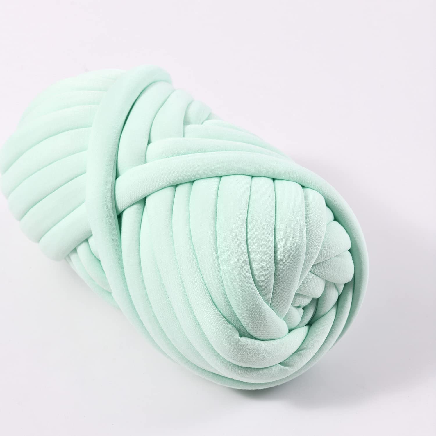 GULAKY Filato di cotone grosso tubo di filato super morbido spesso per lavori a maglia fai da te fatti a mano coperta di lana merinos, decorazione alternativa per la casa, verde menta, 2,3 kg (8200 g)