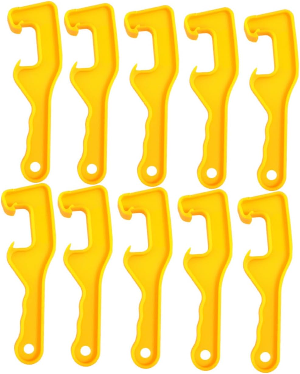 10-Pack Plastic Paint Can Openers Heavy-Duty Gallon Bucket Lid Remover Tool Manual Wrench for Easy Paint Pail Access Sturdy and Reusable