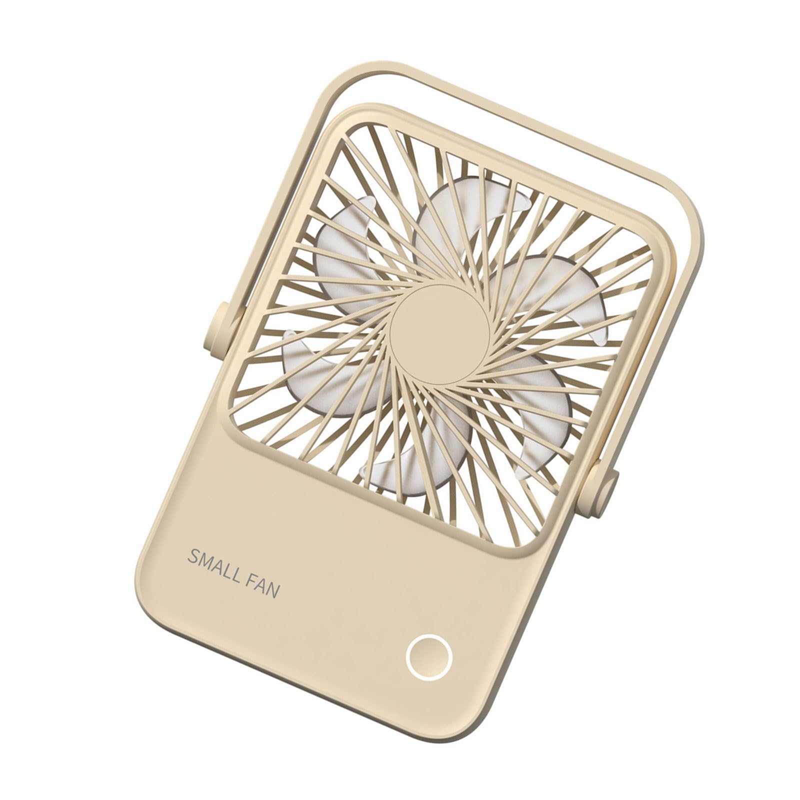 NRVTRE USB Desk Fan 1200mAh Rechargeable 3 Speed Foldable Fan Camping with Foldable Stand Portable for Camping Lightweight