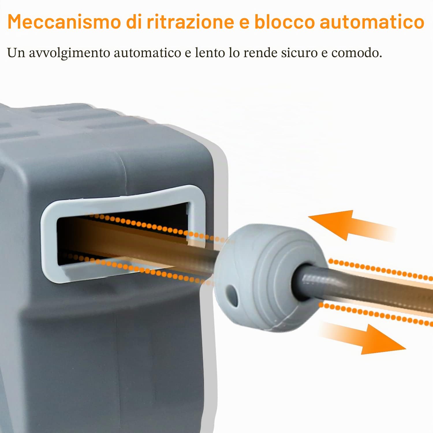 Lospitch - Avvolgitubo automatico ad aria compressa, 20 m, tubo in polivinilcloruro (PVC), supporto per tubo da parete, avvolgitubo da 6 mm