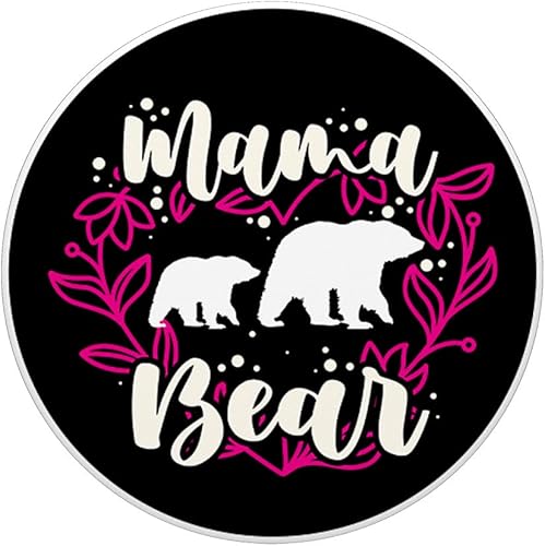 Miniatura 3 de PopSockets intercambiables para el Día de la Madre, diseño de corazón, familia, mamá, oso