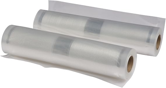 Nesco Deluxe Food VS-12 Vacuum Sealer, 130 Watts & Nesco VS-07V Vacuum Sealer Bag Variety Pack & NESCO Vacuum Sealer Bags 8 x 20, Use for Sous Vide or Meal Prep