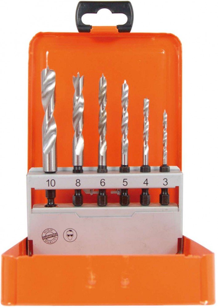 PROJAHN 19301 wood drill bit set hexagonal shank E 6.3 6pcs