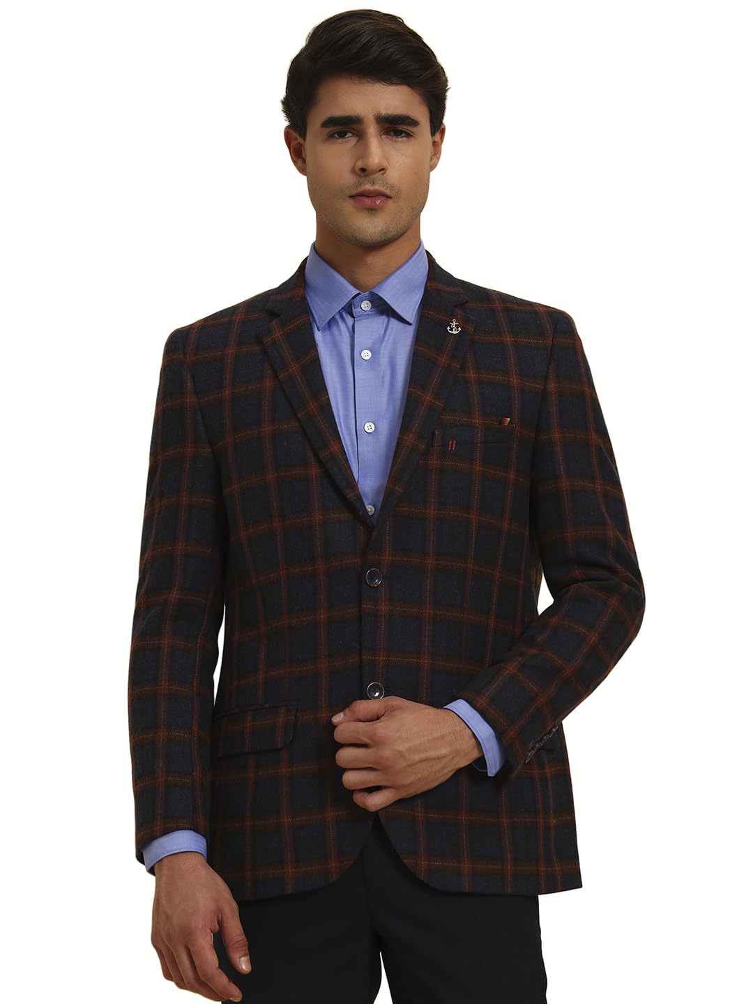 Cantabil Men’s Checkered Winter Wear Smart Fit Blazer (P_MBZF00064A)