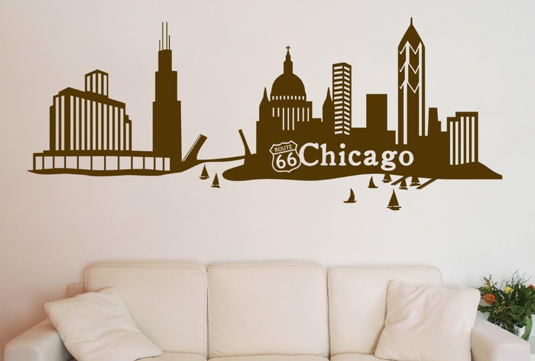 Style and Apply Chicago Skyline Wall Decal, Copper Tools