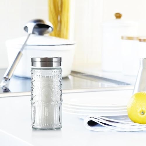 Miniatura 7 de Paquete de 2 saleros y pimenteros de vidrio con orificios de vertido ajustables, dispensadores de especias rellenables de 120ml para Himalaya, mesa,