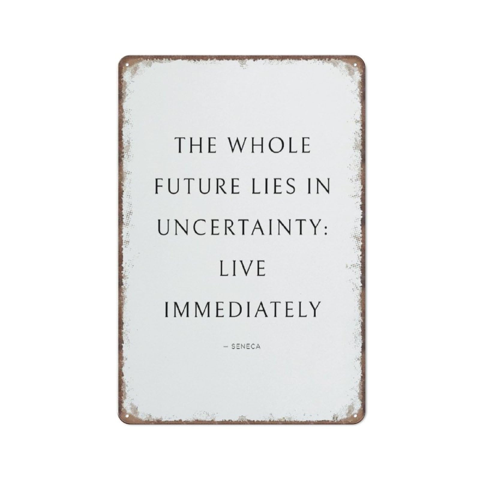 Aikeory Stoic Quote,Stoic Reflection,Seneca Print,Stoic Poster, Stoic Art,Philosophy Gift,Stoicism Print,Retro Metal Poster Wall Art Kitchen Garden Farm Home Decoration, 12X16inch