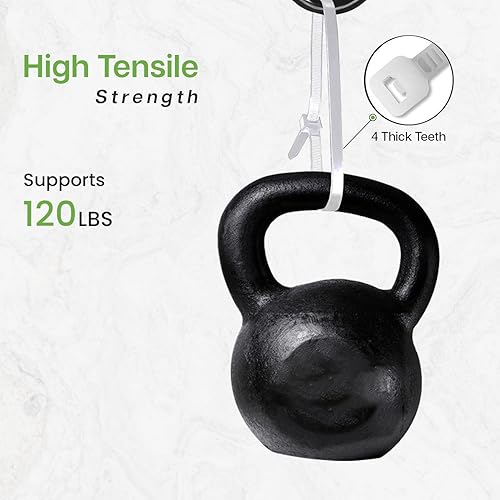 Vista 41 de Nirah Bridas pequeñas de grado industrial de 4 pulgadas, blanco transparente, paquete de 1000, multiusos, pequeñas bridas de cremallera, mini bridas