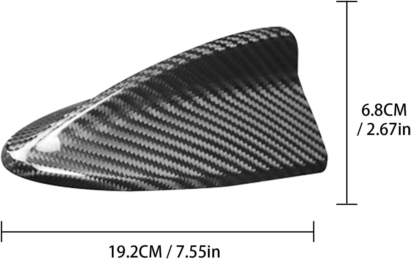Replacement for Antenna Cover Shark Fin Trim Hood Carbon Fiber Automotive Roof Aerials for BMW X5 E70 2006-2013 X6 E71 E72 2007-2014 X3 F25 F11 F07 GT (Black)