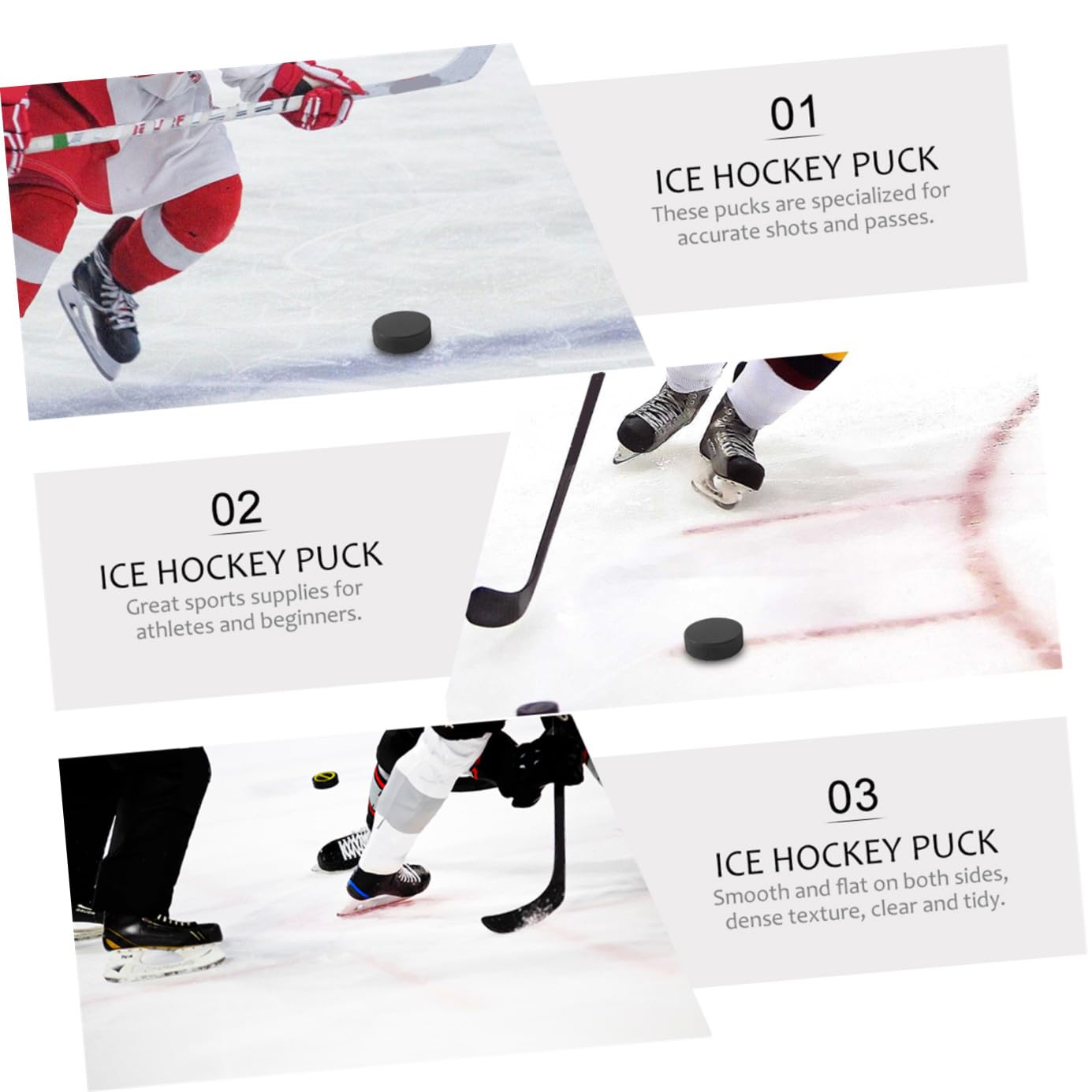 VANZACK 9pièces Palets Entraînement Officiels pour Hockey Glace Set pour Garçon Fille Et Adultes