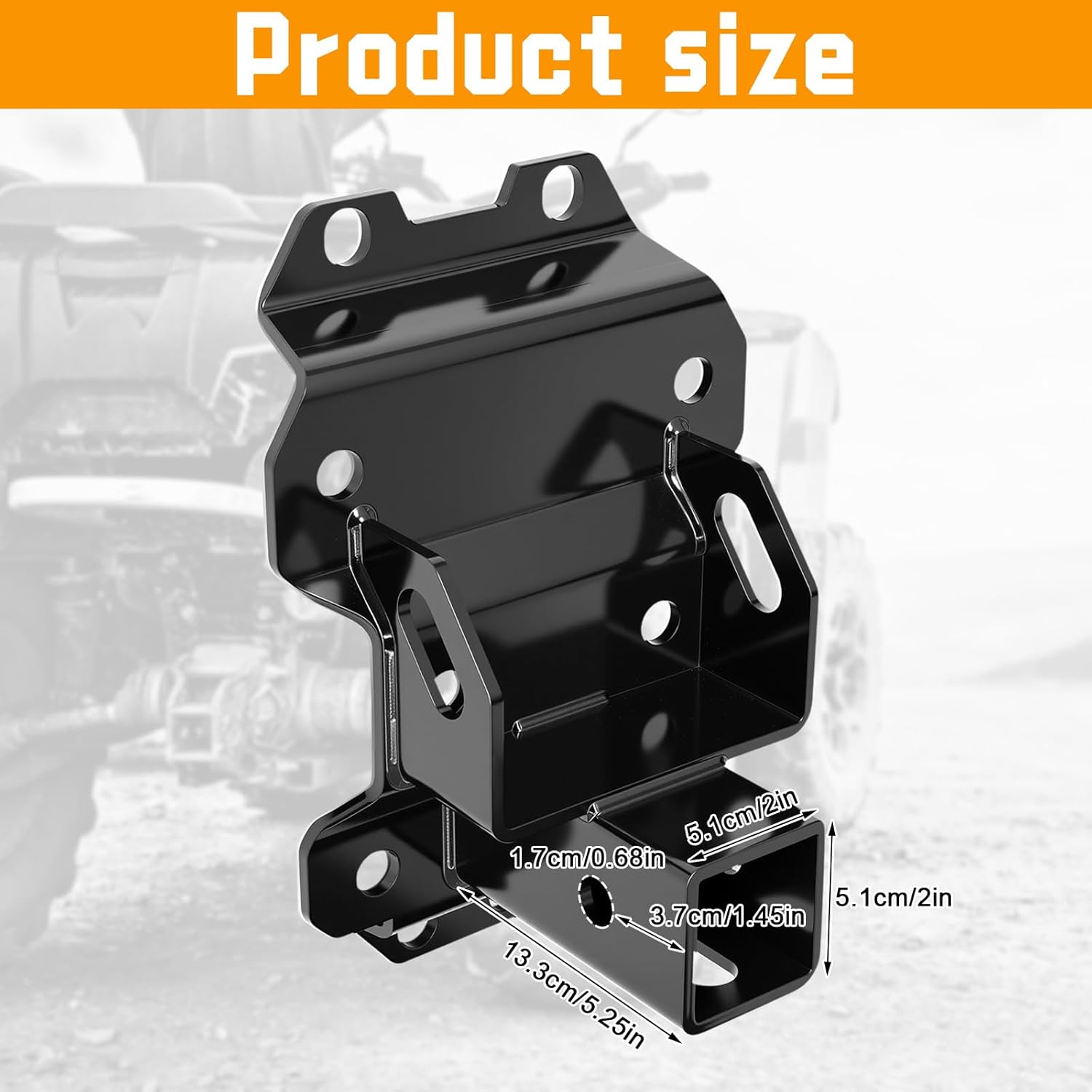 2 Inch Rear Trailer Towing Receiver Hitch No Drill Compatible with Can Am Maverick X3 Max 2022-2026