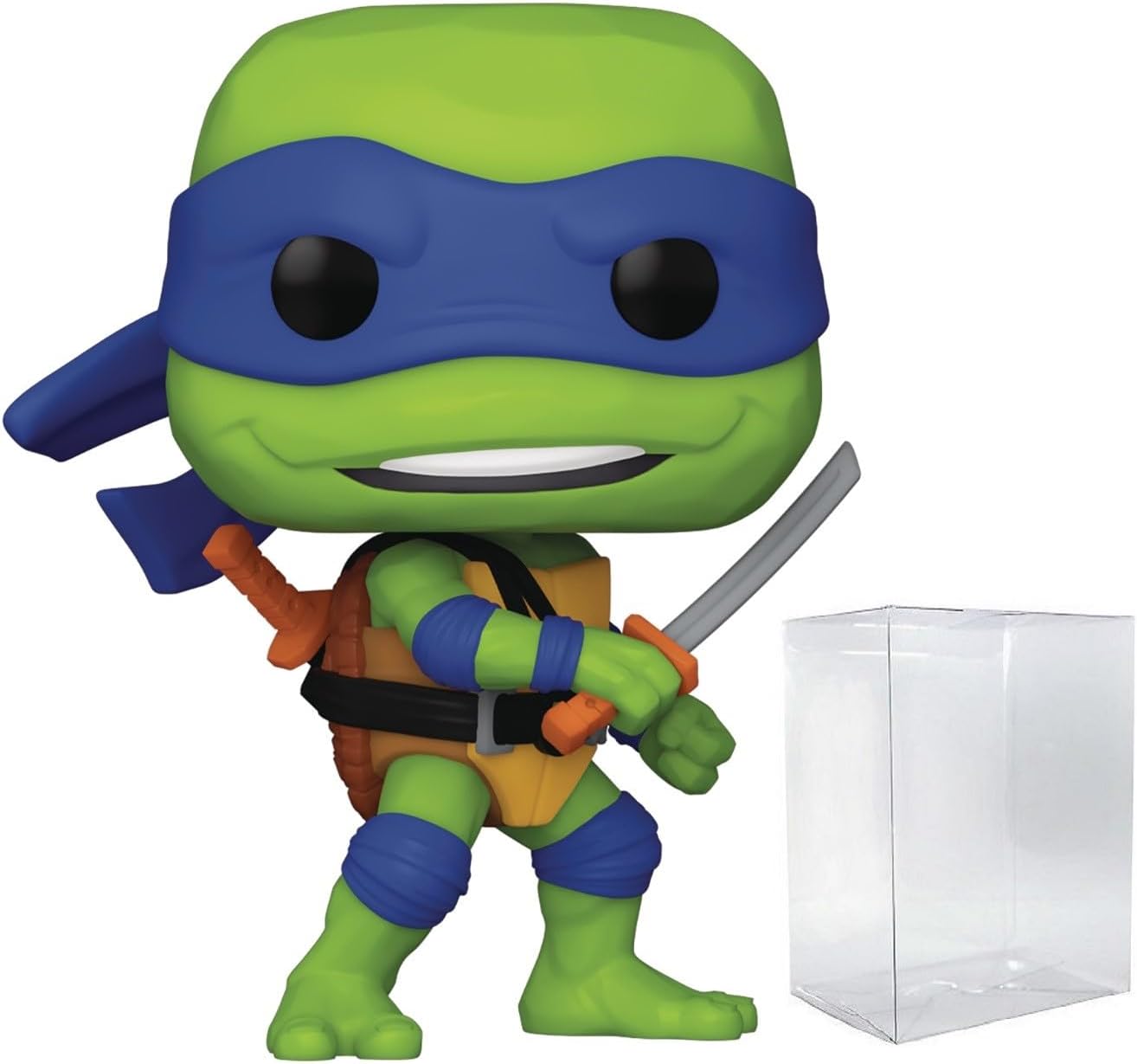 POP Teenage Mutant Ninja Turtles: Mutant Mayhem - Leonardo Funko Vinyl Figure (Bundled with Compatible Box Protector Case), Multicolor, 3.75 inches