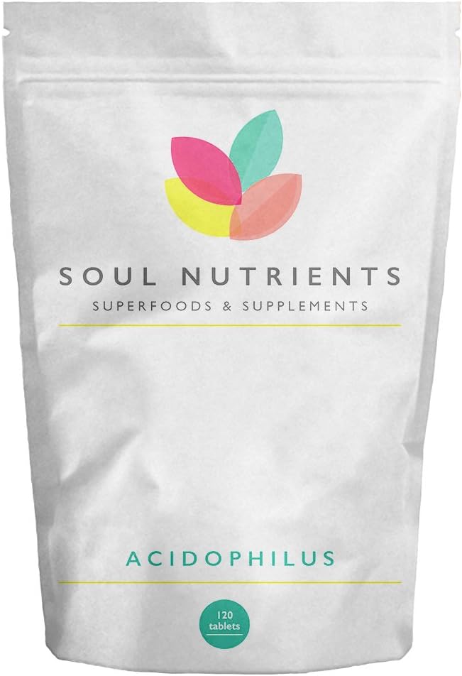 Lactobacillus Acidophilus Probiotic Tablets(120) | High Strength 550m CFU | Live Probiotic for Healthy Digestion Gut & Bowel | Vegan Probiotic