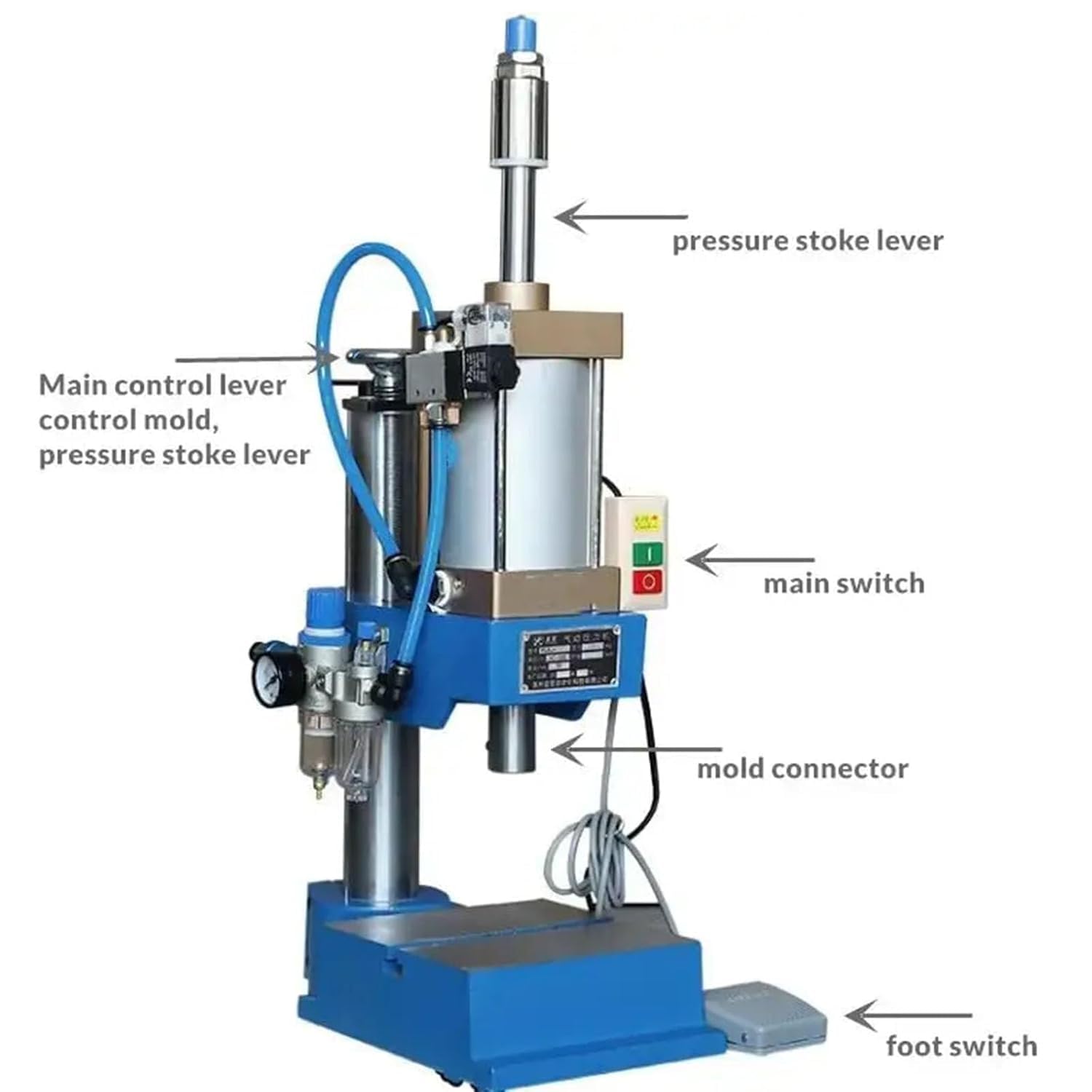 Punzonadora hidráulica, Punzonadora eléctrica, For plegado, remachado, extrusión, conformado, punzonadora neumática, sola columna, herramienta de punzonado(200kg)