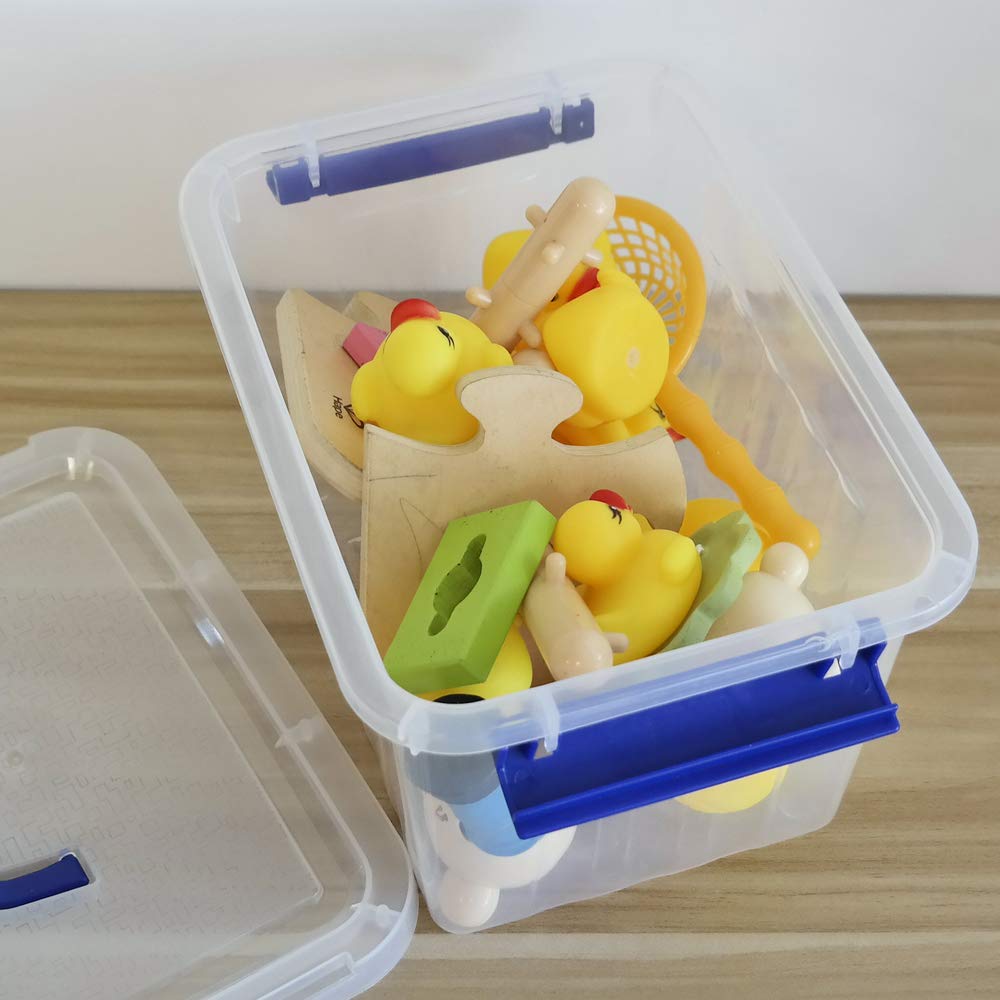 Aufbewahrungsbox Plastik mit Deckel, Aufbewahrungsboxen Klar, 6 StüCk