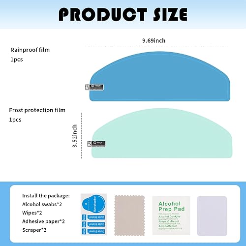 Miniatura 2 de 2 piezas de visera para casco de motocicleta, película antivaho para casco de motocicleta con viseras, inserto de película para visión clara,