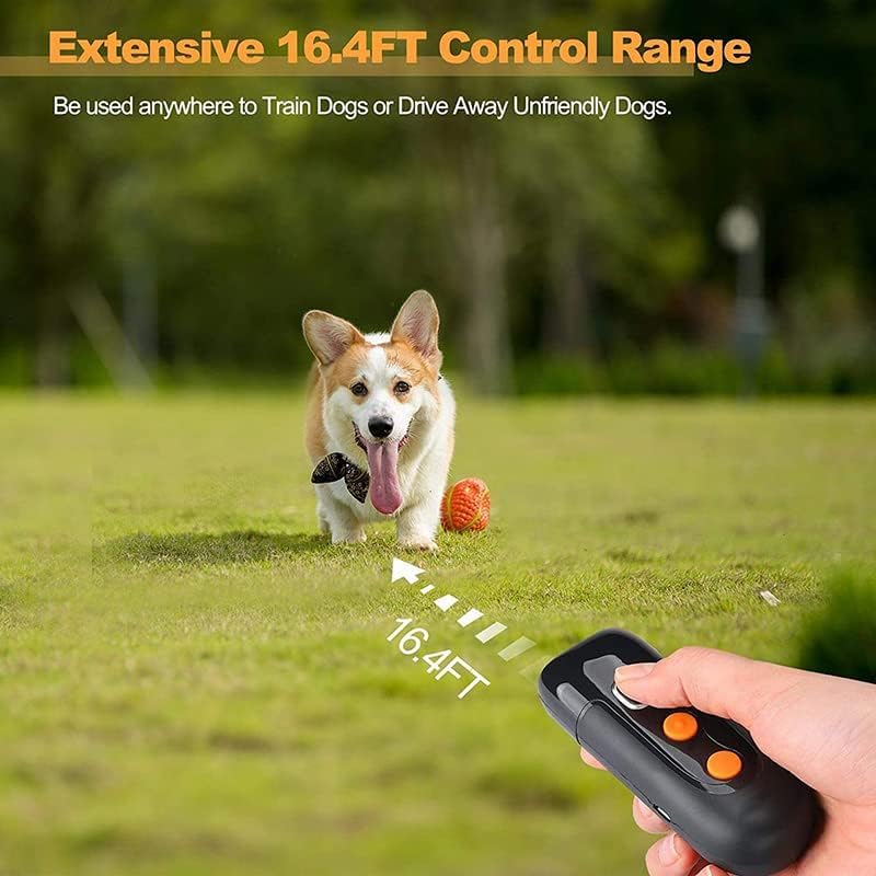 Dispositivo ultrasónico de control de ladridos para perros con linterna LED, entrenamiento de comportamiento de perros y control antiladridos, dispositivo eficaz de disuasión de ladridos de mascotas