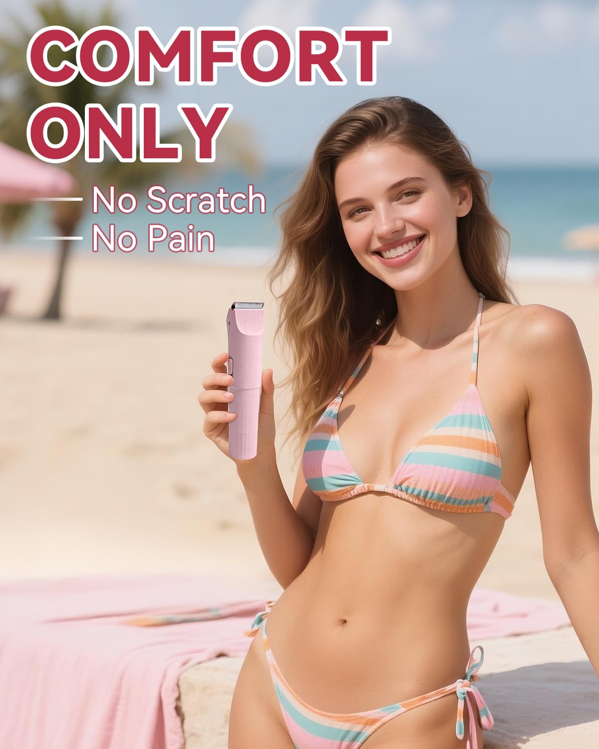 DERMAWAVE Rasoio elettrico per bikini da donna, a doppia testa, per peli pubici e rasoio 2.0
