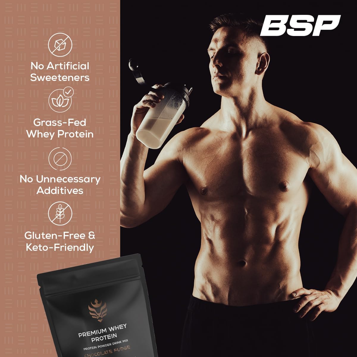 Benavidez Premium Whey Protein Powder – 25g Protein Per Serving, Grass-Fed Whey Isolate & Concentrate, Fast-Digesting, Muscle Recovery, No Artificial Sweeteners, Keto & Gluten-Free