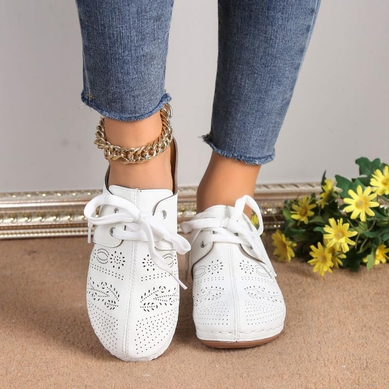 Clogs for Women Mules Shoes Lace Up Closed Toe Slip on Slides Slippers Summer Comfortable Low Heel Wedge Sandals Walking House Slipers with Arch Support Platform Vintage Mule