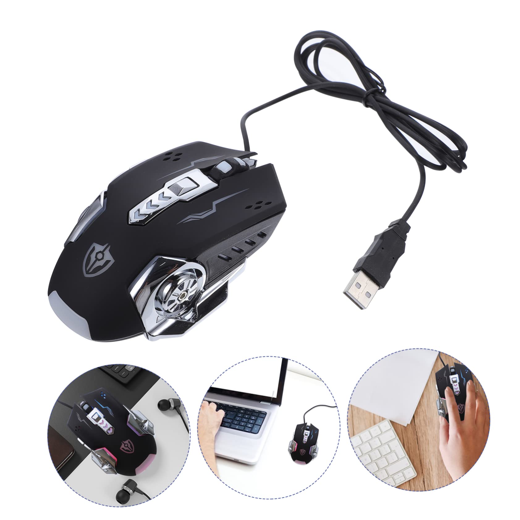 OSALADI Mouse Con Prestazioni Stabili Da 3 Pezzi Per Pc Laptop Design Con Luce Led Facile Da Installare