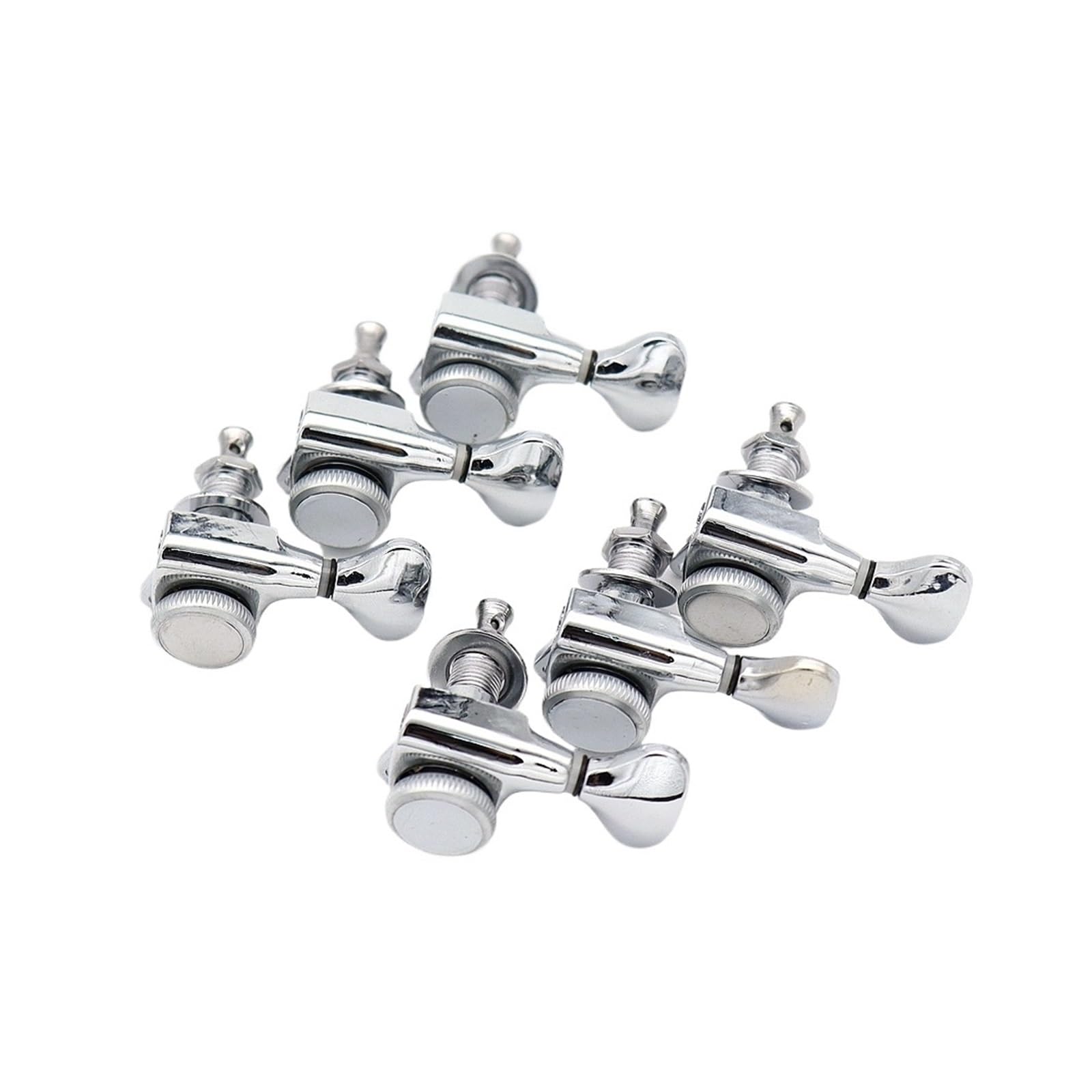 6 pezzi piroli for chitarra sinistra/destra accordatori di blocco meccaniche for corde di chitarra for chitarra elettrica acustica cromata(6R chrome)