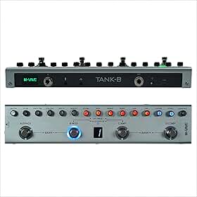 Cuvave cube baby efetor de baixo/bass,pedal de multiefeito M-VAVE Tank-B recarregável 36 predefinições 9 slots de pré-amplificador 8 slots de gabinete IR 3 efeitos de modulação/atraso/reverberação