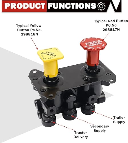 Miniatura 2 de YiaChuii MV3 - Freno de estacionamiento de remolque, MV-3 reemplazo del módulo de control de freno para Volvo Western Star Truck Peterbilt 377