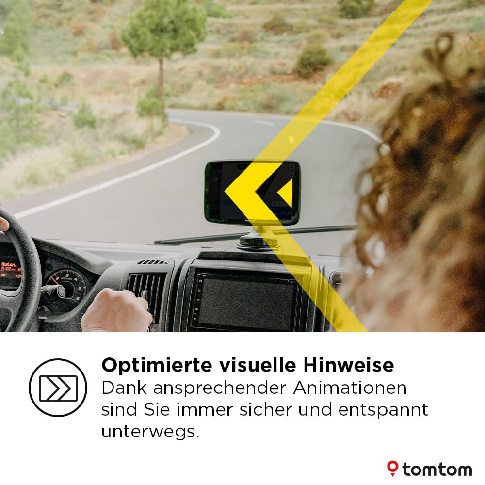 TomTom Camper Navi GO Camper Max 2. Generation (7" Display, POI`s für Wohnmobil- und Wohnwagen, Updates via Wi-Fi, TomTom Traffic, Fahrzeugprofile speichern, Weltkarten, Umweltzonen vermeiden)
