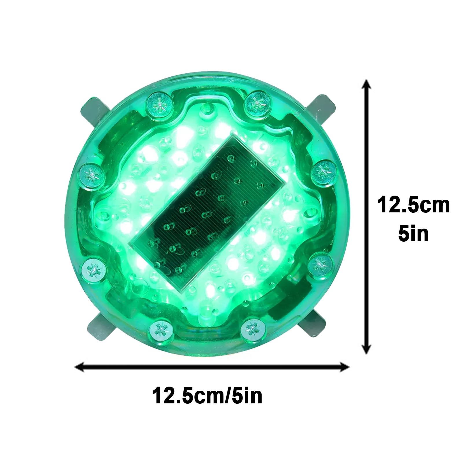 Semaforo solare, luci solari da esterno, semafori a LED for banchine, di segnalazione stradali, terra impermeabili, for avvertimento, illuminazione e segnaletica (rosso)