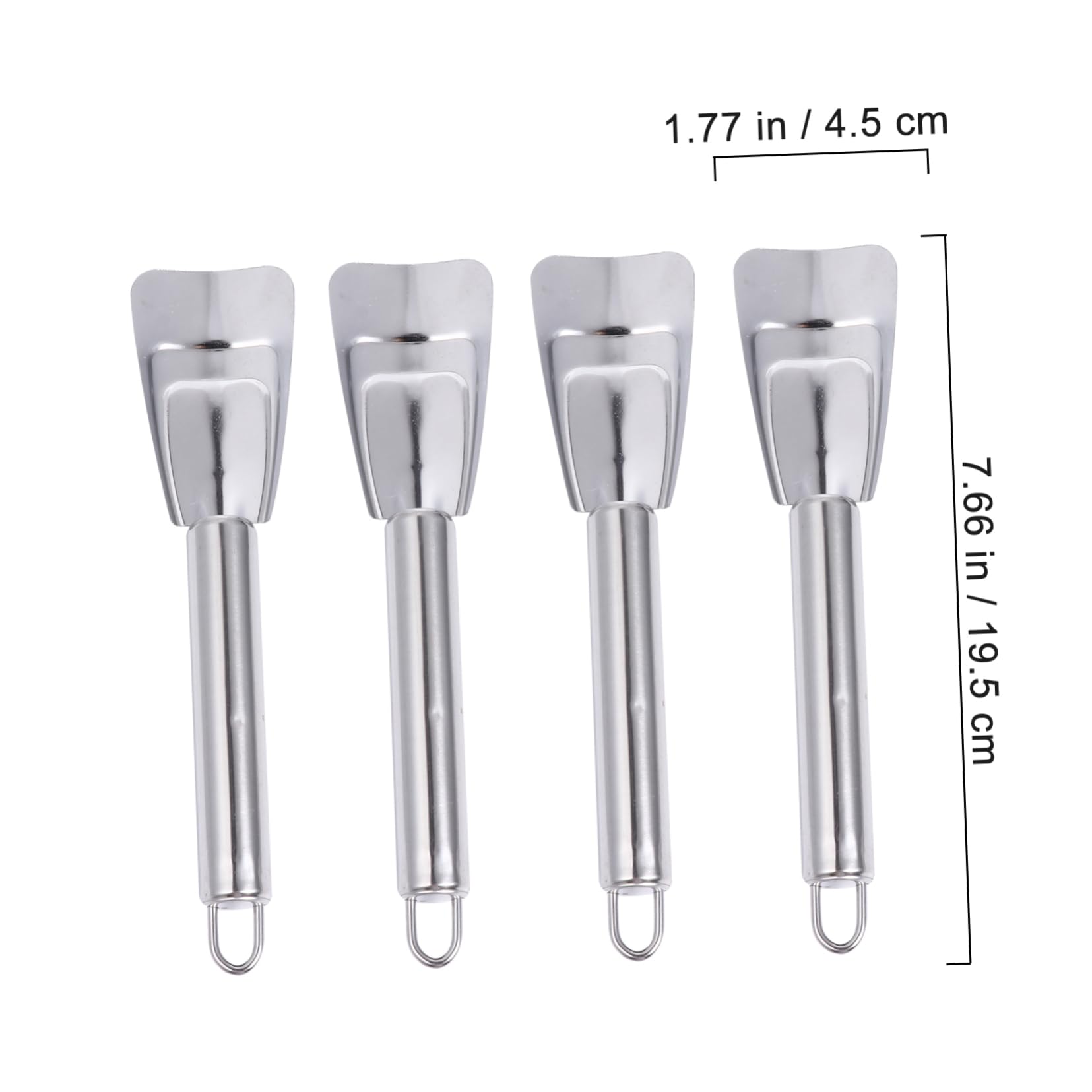 BESPORTBLE Stainless Steel Deicing Shovel 4pcs Stainless Steel Icing Spatula Deicing Defroster Ice Shovel Scraper