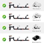 Rechale VR Gunstock Compatible with Meta Quest 2/3/3S/Pro, Shoulder Straps Adjustable FPS Gaming Controller Accessories Quick Magnetic Attachment Cheek Pad Immersive VR Stock Rifle Gameplay - Black