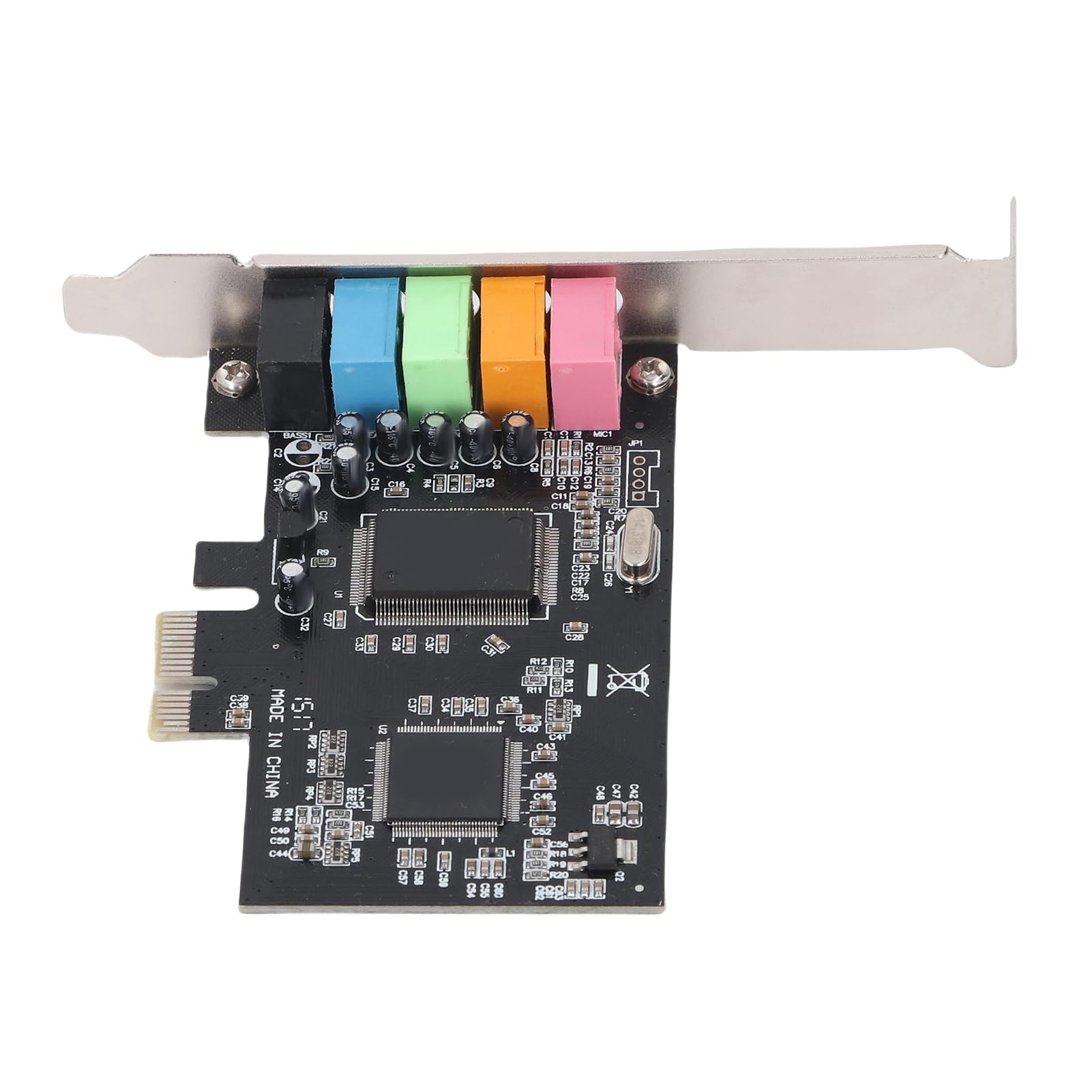 VBESTLIFE Scheda Audio PCIe, 5.1 Scheda Audio Interna con Staffa a Basso Profilo, Audio Surround Stereo 3D per PC Desktop